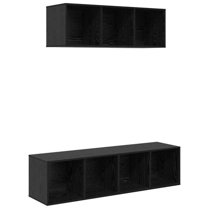 TV-Schrankset 2 pcs Schwarz Eichen-Optik Holzwerkstoff