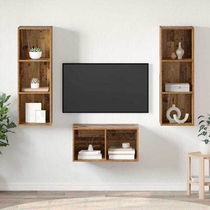 TV-Schrankset Altholz 37 x 37 x 107 cm Holzwerkstoff
