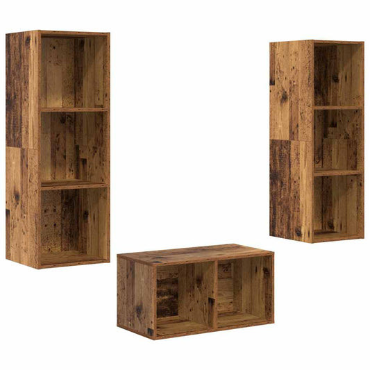 TV-Schrankset Altholz 37 x 37 x 107 cm Holzwerkstoff