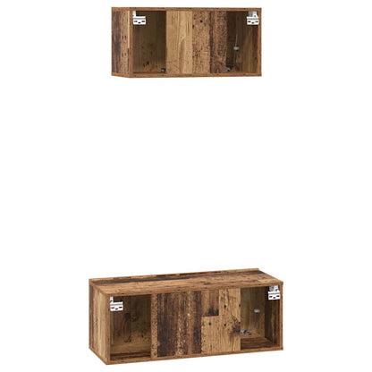 TV-Schrankset Wandmontiert 2 pcs Altholz Holzwerkstoff
