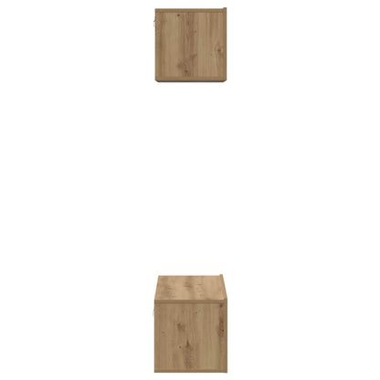 TV-Schrankset Wandmontiert 2 pcs Artisan-Eiche Holzwerkstoff