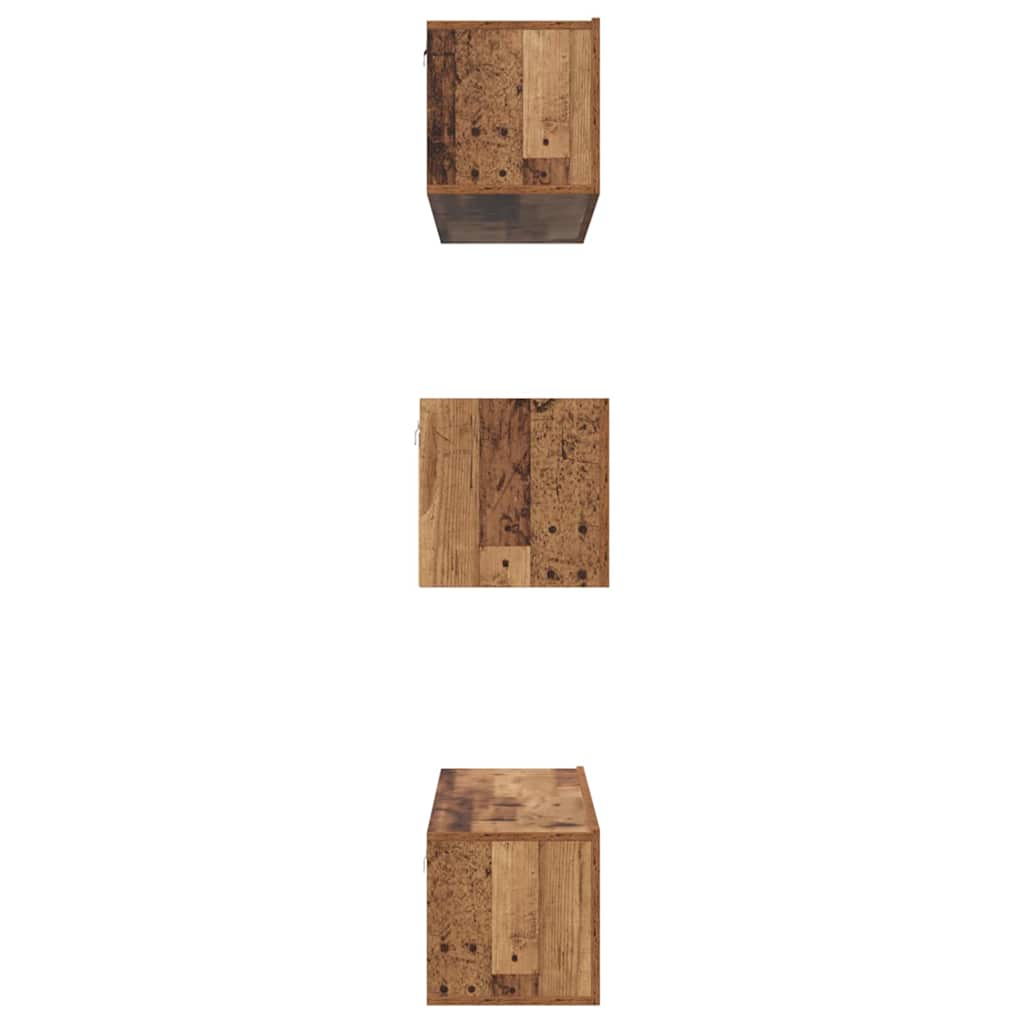 TV-Schrankset Wandmontiert 6 pcs Altholz Holzwerkstoff