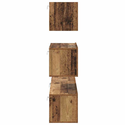 TV-Schrankset Wandmontiert 4 pcs Altholz Holzwerkstoff