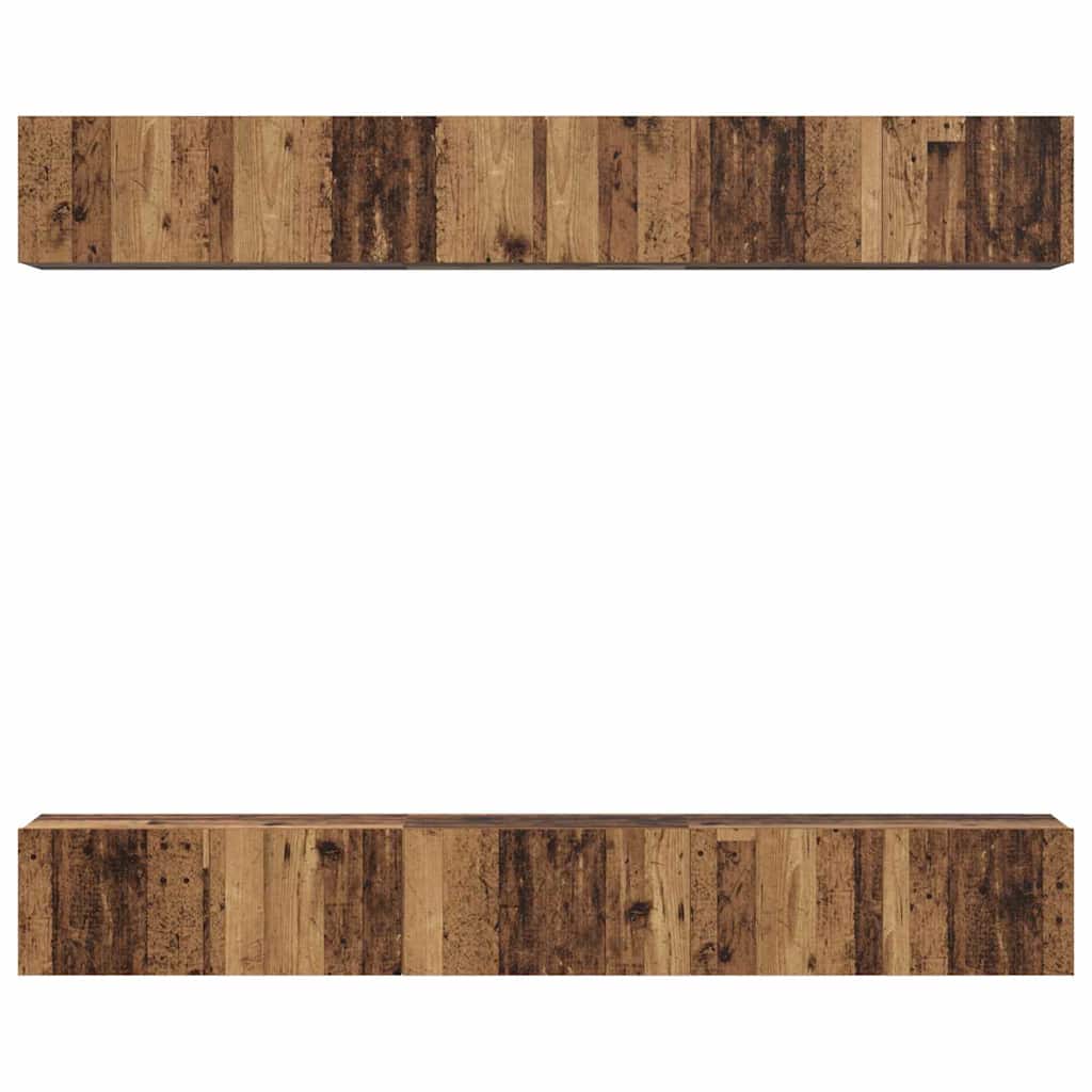 TV-Schrankset Wandmontiert 6 pcs Altholz Holzwerkstoff