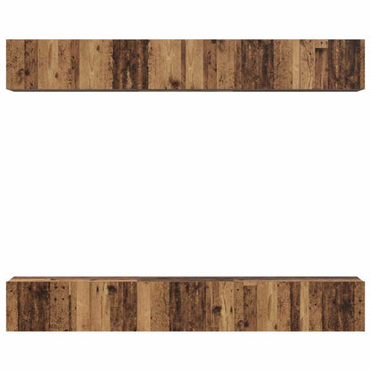 TV-Schrankset Wandmontiert 6 pcs Altholz Holzwerkstoff