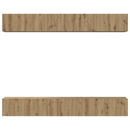 TV-Schrankset Wandmontiert 6 pcs Artisan-Eiche Holzwerkstoff
