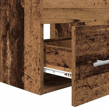 Badezimmermöbel-Set mit Schubladen 2 pcs Altholz Holzwerkstoff