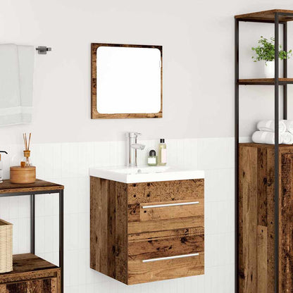 Badezimmermöbel-Set mit Schubladen 2 pcs Altholz Holzwerkstoff