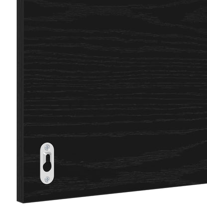 Badezimmermöbel-Set 2 pcs Schwarze Eiche und Weiß Holzwerkstoff