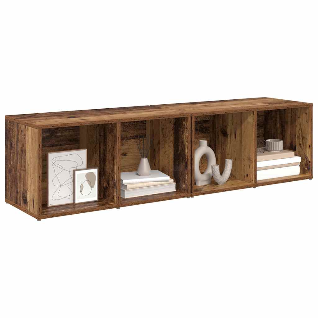 TV-Schrankset 2 pcs Altholz 37 x 35 x 72 cm Holzwerkstoff