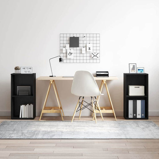 TV-Schrankset 2 pcs Schwarz Eichen-Optik 37 x 35 x 72 cm