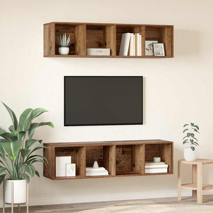 TV-Schrankset 2 pcs Altholz 37 x 37 x 142,5 cm Holzwerkstoff
