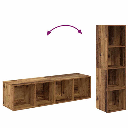 TV-Schrankset 2 pcs Altholz 37 x 37 x 142,5 cm Holzwerkstoff