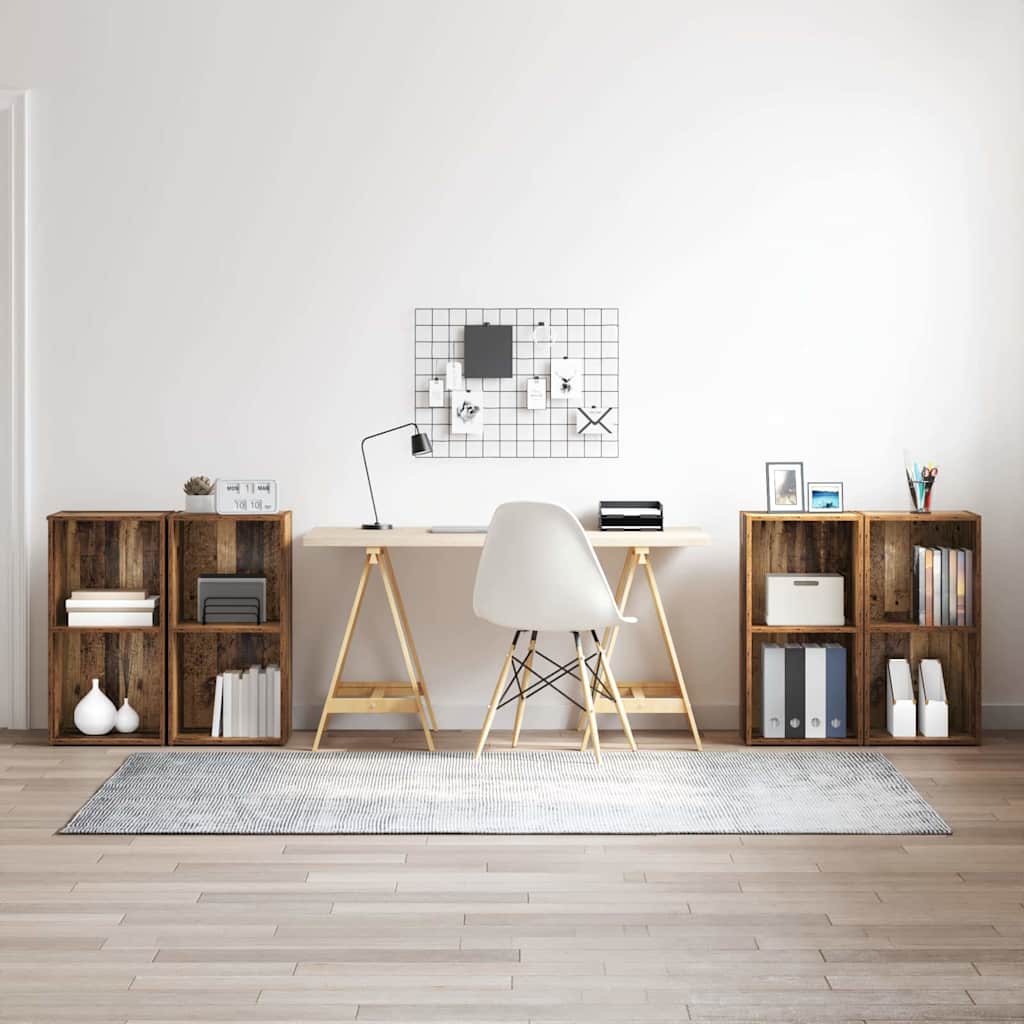 TV-Schrankset 4 pcs Altholz 37 x 37 x 72 cm Holzwerkstoff