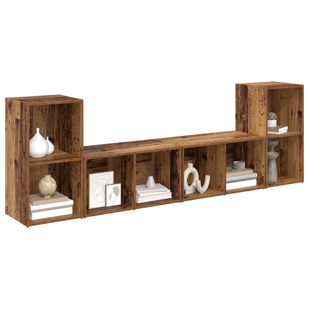 TV-Schrankset 4 pcs Altholz 37 x 37 x 72 cm Holzwerkstoff