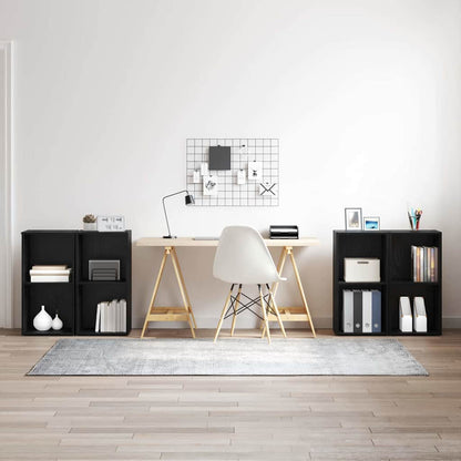 TV-Schrankset 4 pcs Schwarz Eichen-Optik 37 x 37 x 72 cm