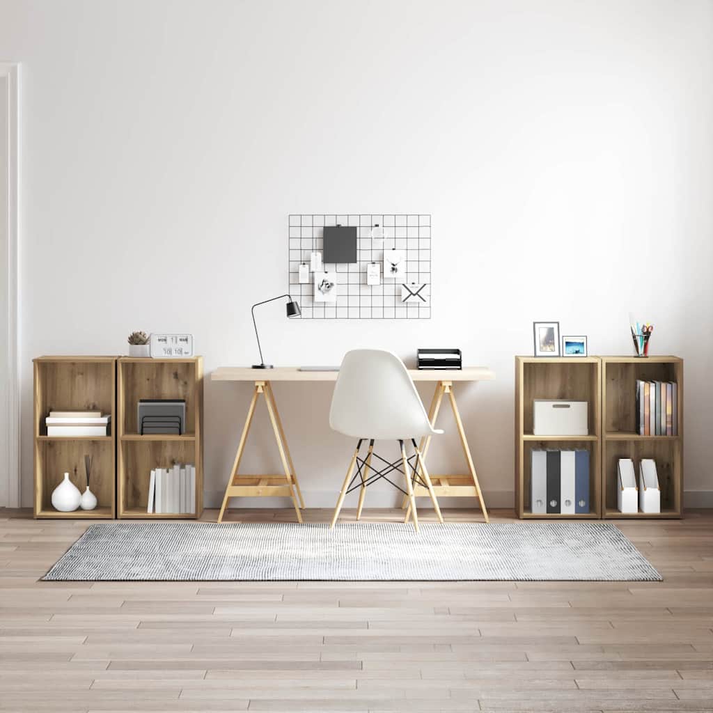 TV-Schrankset 4 pcs Artisan-Eiche 37 x 37 x 72 cm Holzwerkstoff