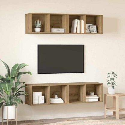 TV-Schrankset 4 pcs Artisan-Eiche 37 x 37 x 72 cm Holzwerkstoff