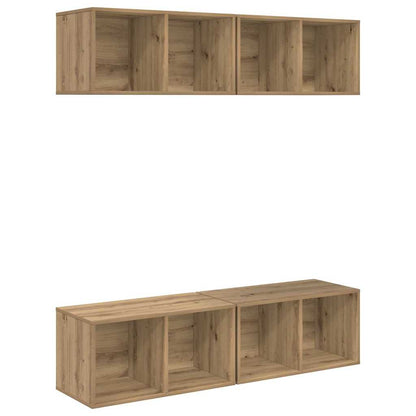 TV-Schrankset 4 pcs Artisan-Eiche 37 x 37 x 72 cm Holzwerkstoff