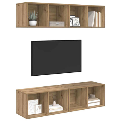TV-Schrankset 4 pcs Artisan-Eiche 37 x 37 x 72 cm Holzwerkstoff