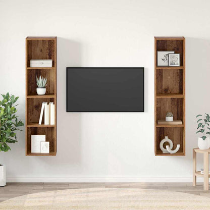 TV-Schrankset 2 pcs Braun 37 x 37 x 142,5 cm Holzwerkstoff