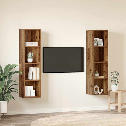TV-Schrankset 2 pcs Braun 37 x 37 x 142,5 cm Holzwerkstoff