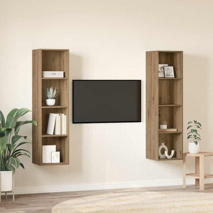 TV-Schrankset 2 pcs Braun 37 x 37 x 142,5 cm Holzwerkstoff