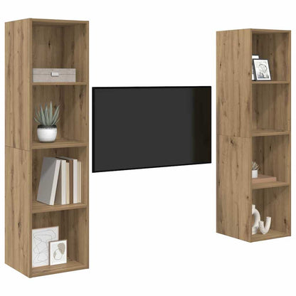 TV-Schrankset 2 pcs Braun 37 x 37 x 142,5 cm Holzwerkstoff