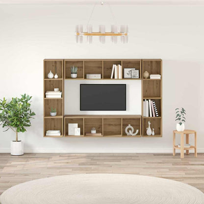 TV-Schrankset 4 pcs Braun 37 x 37 x 142,5 cm Holzwerkstoff
