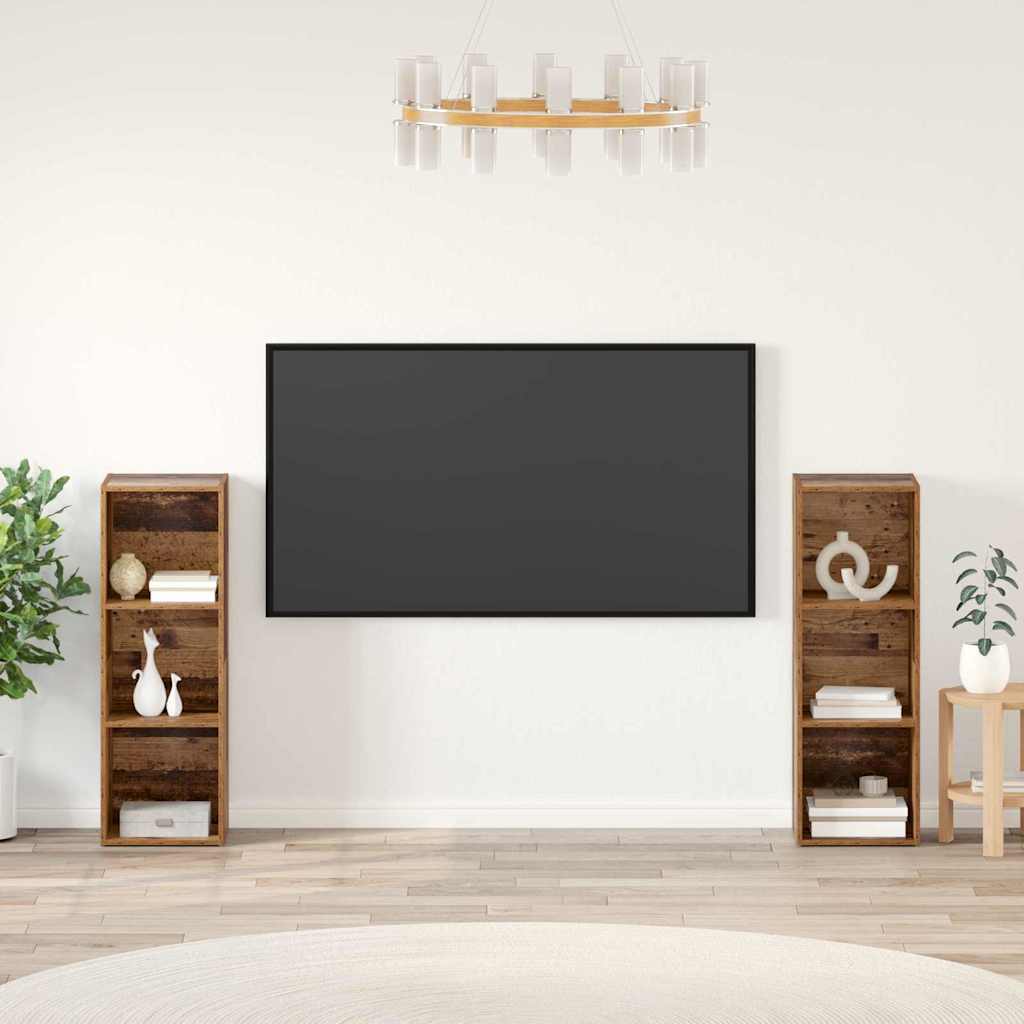 TV-Schrankset 2 pcs Altholz 107 x 35 x 37 cm Holzwerkstoff