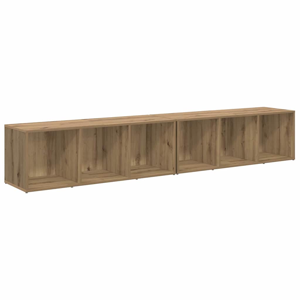 TV-Schrankset 2 pcs Artisan-Eiche 37 x 35 x 107cm Holzwerkstoff