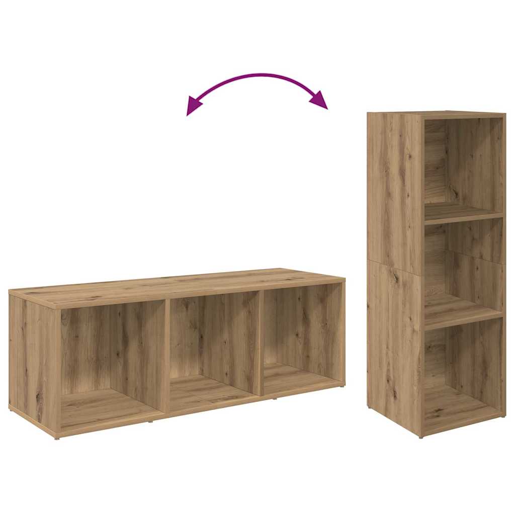 TV-Schrankset 2 pcs Artisan-Eiche 37 x 35 x 107cm Holzwerkstoff