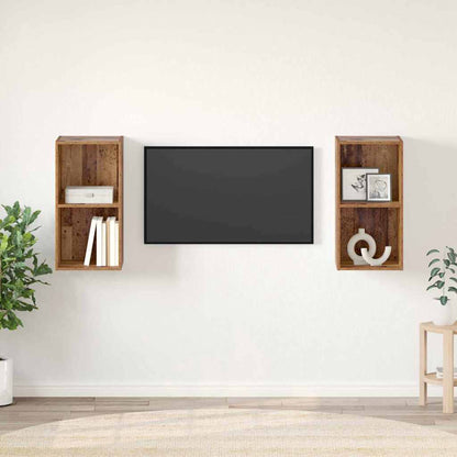TV-Schrankset 2 pcs Altholz 37 x 37 x 72 cm Holzwerkstoff