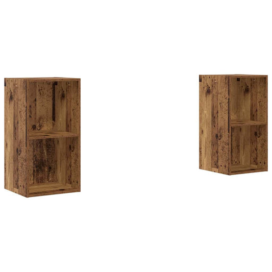 TV-Schrankset 2 pcs Altholz 37 x 37 x 72 cm Holzwerkstoff