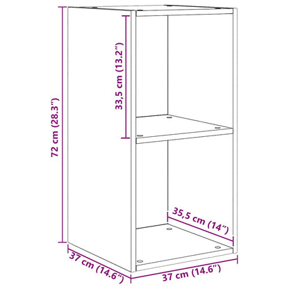 TV-Schrankset 2 pcs Schwarz Eichen-Optik 37 x 37 x 72 cm