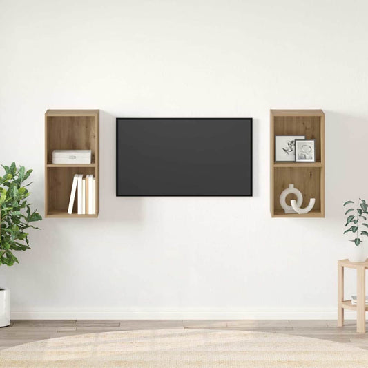 TV-Schrankset 2 pcs Artisan-Eiche 37 x 37 x 72 cm Holzwerkstoff