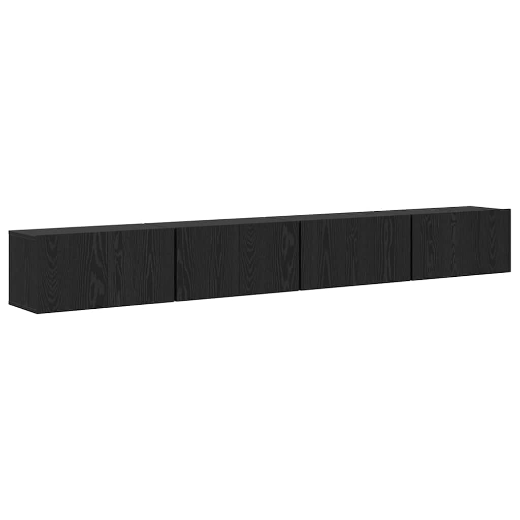 TV-Schrankset 4 pcs Schwarz Eichen-Optik 60 x 30 x 30 cm