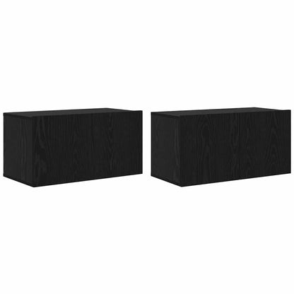 TV-Schrankset 4 pcs Schwarz Eichen-Optik 60 x 30 x 30 cm