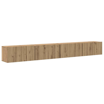 TV-Schrankset 4 pcs Artisan-Eiche 60 x 30 x 30 cm Holzwerkstoff