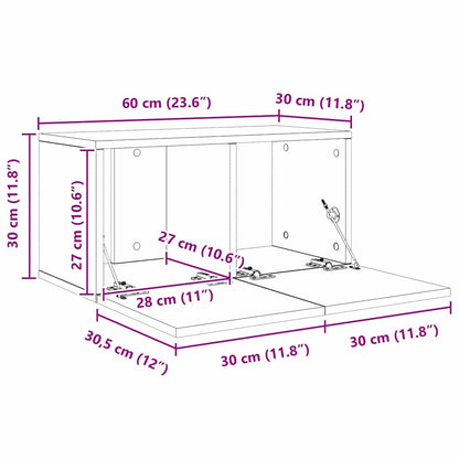 TV-Schrankset 4 pcs Artisan-Eiche 60 x 30 x 30 cm Holzwerkstoff