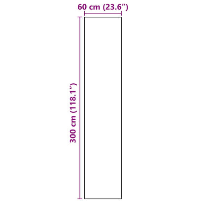Küchenmatte Grau 300 x 60 cm Samt