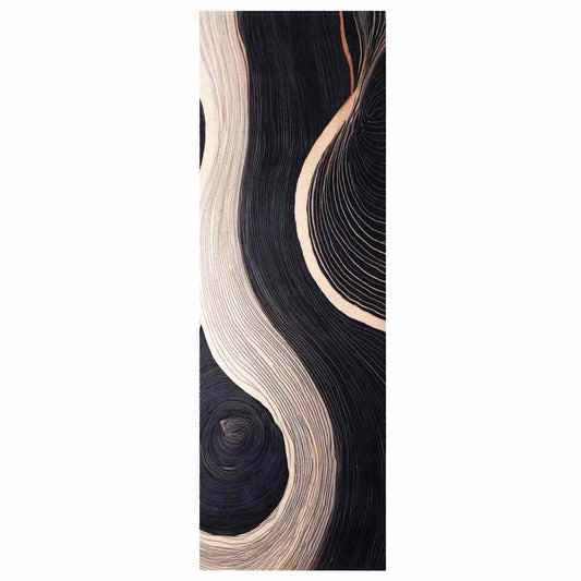 Küchenmatte Art Deco Schwarz 180 x 60 cm Samt