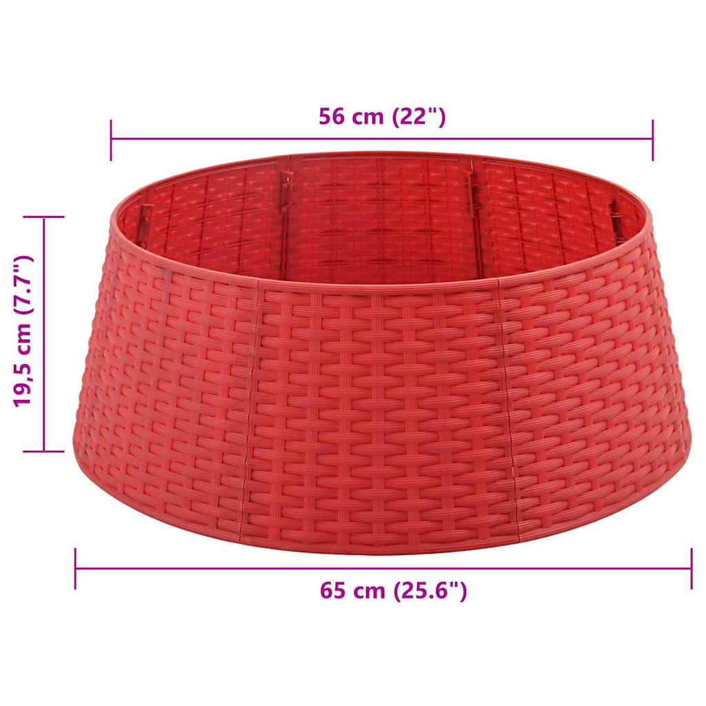 Weihnachtsbaumrock Rot Ø 65 x 23 cm Kunststoff