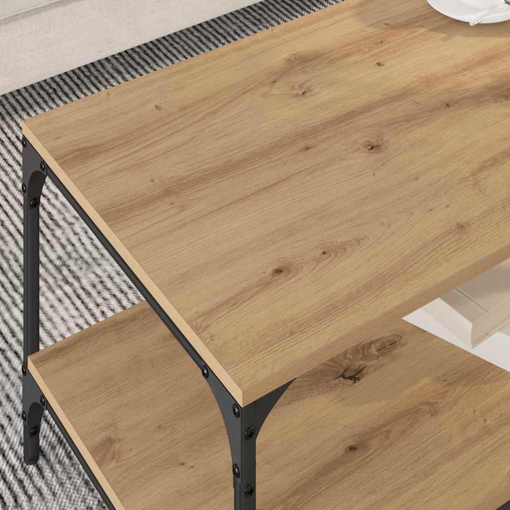 Couchtisch Eiche handwerklich 80 x 50 x 40 cm Holzwerkstoff
