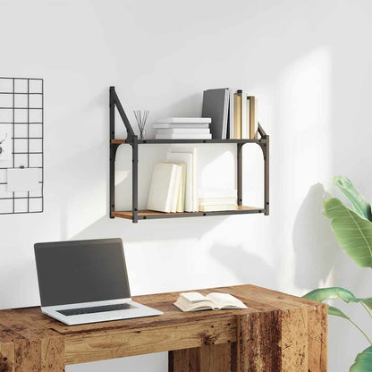 Wandregal mit Regal Altholz 60 x 21 x 51 cm Holzwerkstoff