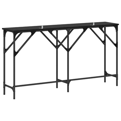 Konsolentisch Schwarz Eichen-Optik 140 x 29 x 75 cm