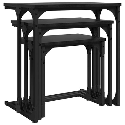 Nesting Couchtisch 3 pcs Schwarze Eiche 50,5 x 35 x 53 cm