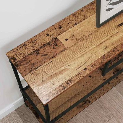 Konsolentisch mit Regal Altholz 100 x 30 x 75 cm Holzwerkstoff