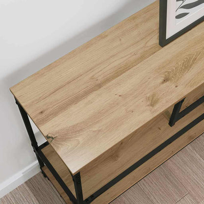 Konsolentisch Eiche handwerklich 100 x 30 x 75 cm Holzwerkstoff