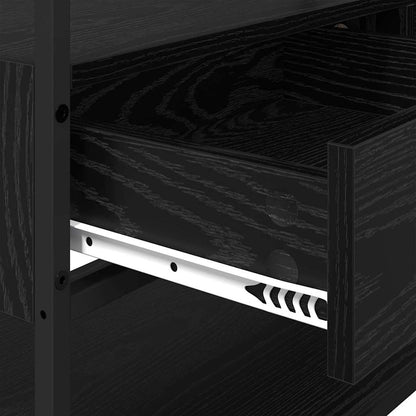 Kleiderschrank Schwarz Eichen-Optik 89 x 39 x 184.5 cm